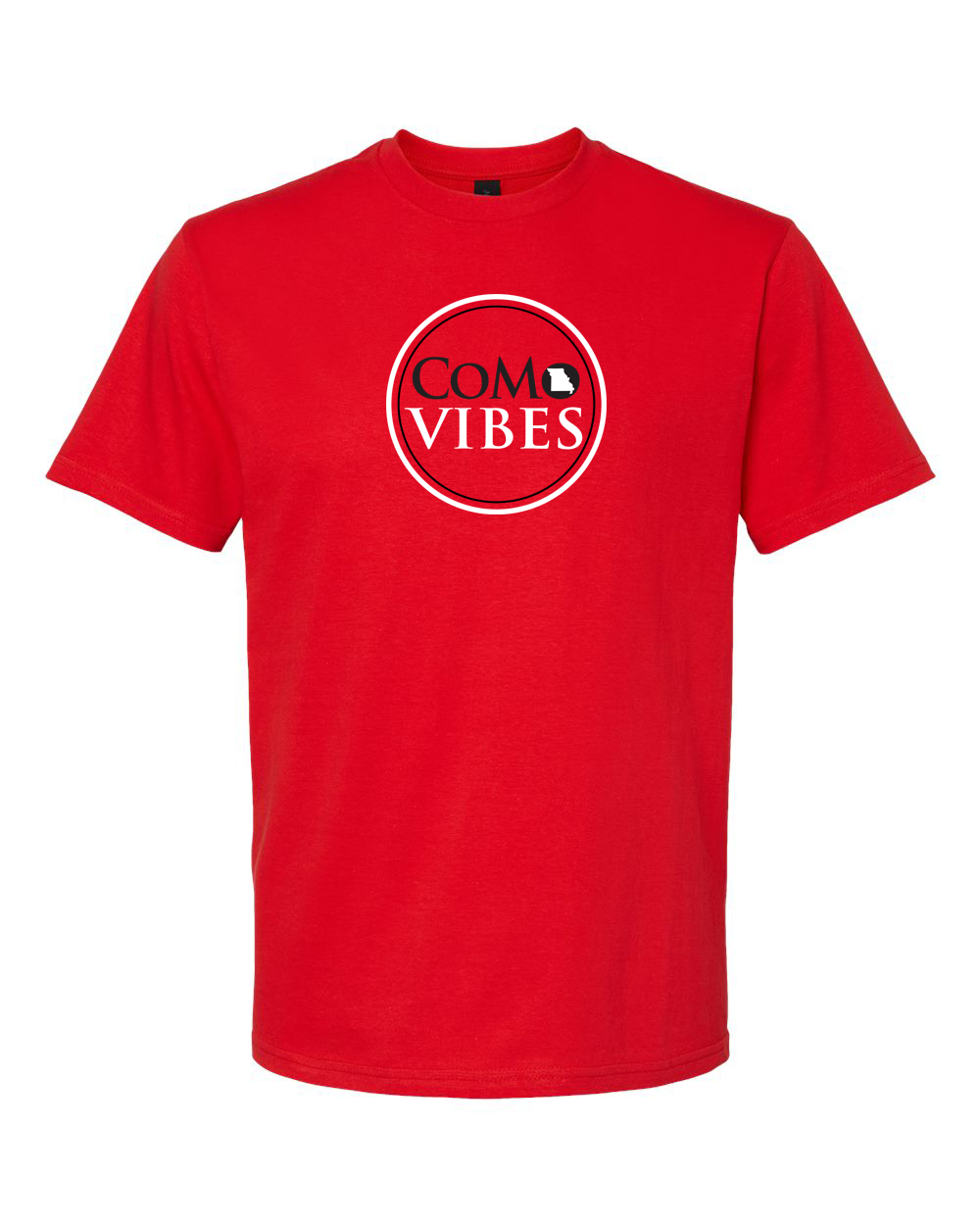 Red CoMo Vibes short-sleeve cotton T-shirt